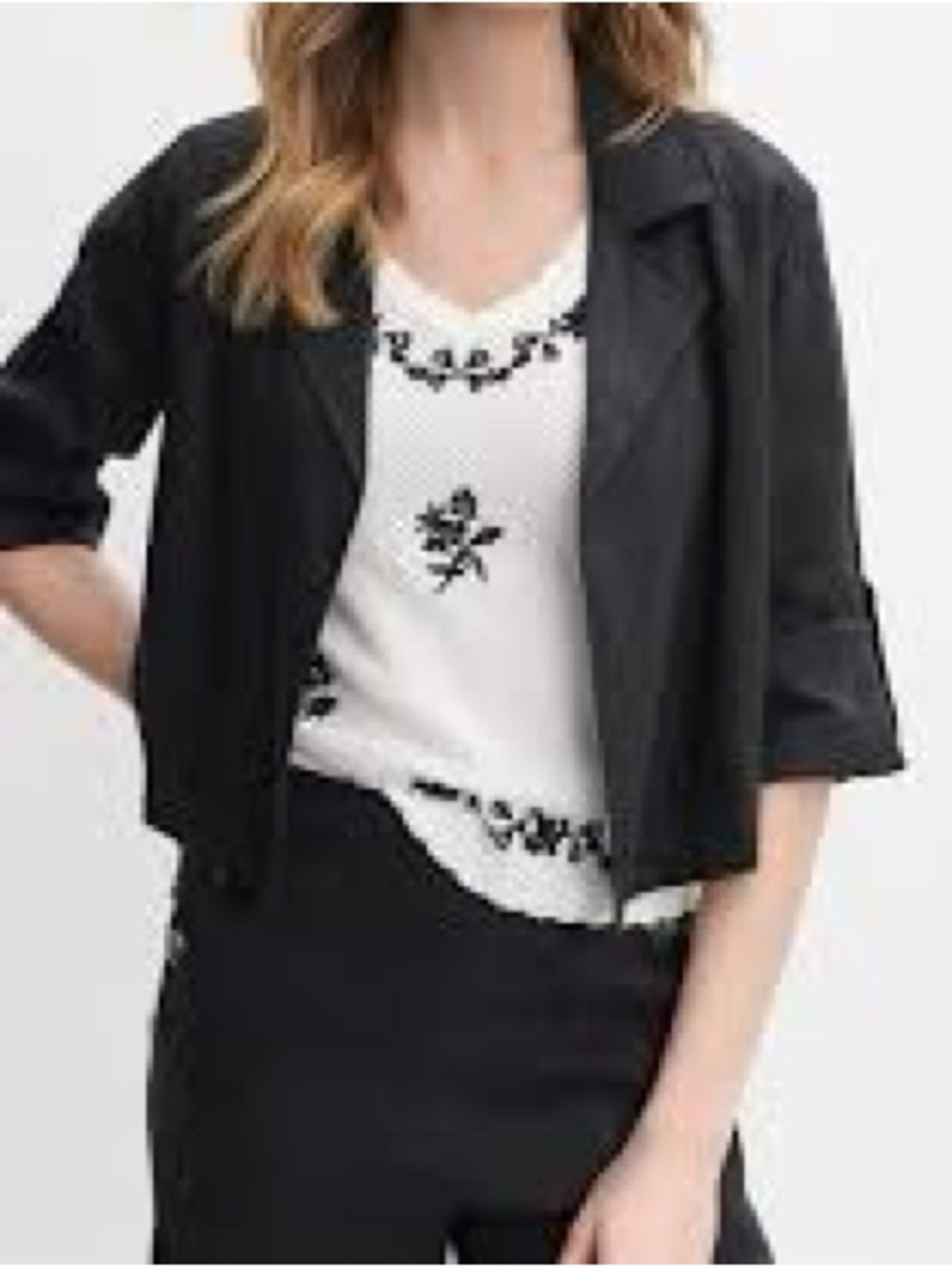 Jaeger Linen Cropped Bolero Jacket Size Medium